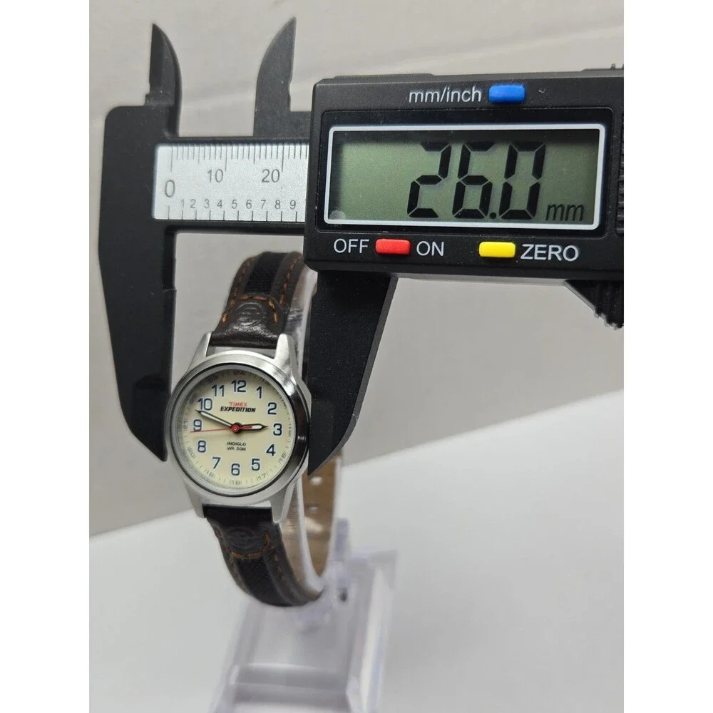 Timex Expedition Field Mini Womens 26mm Indiglo Cream Dial 50M Watch New Battery